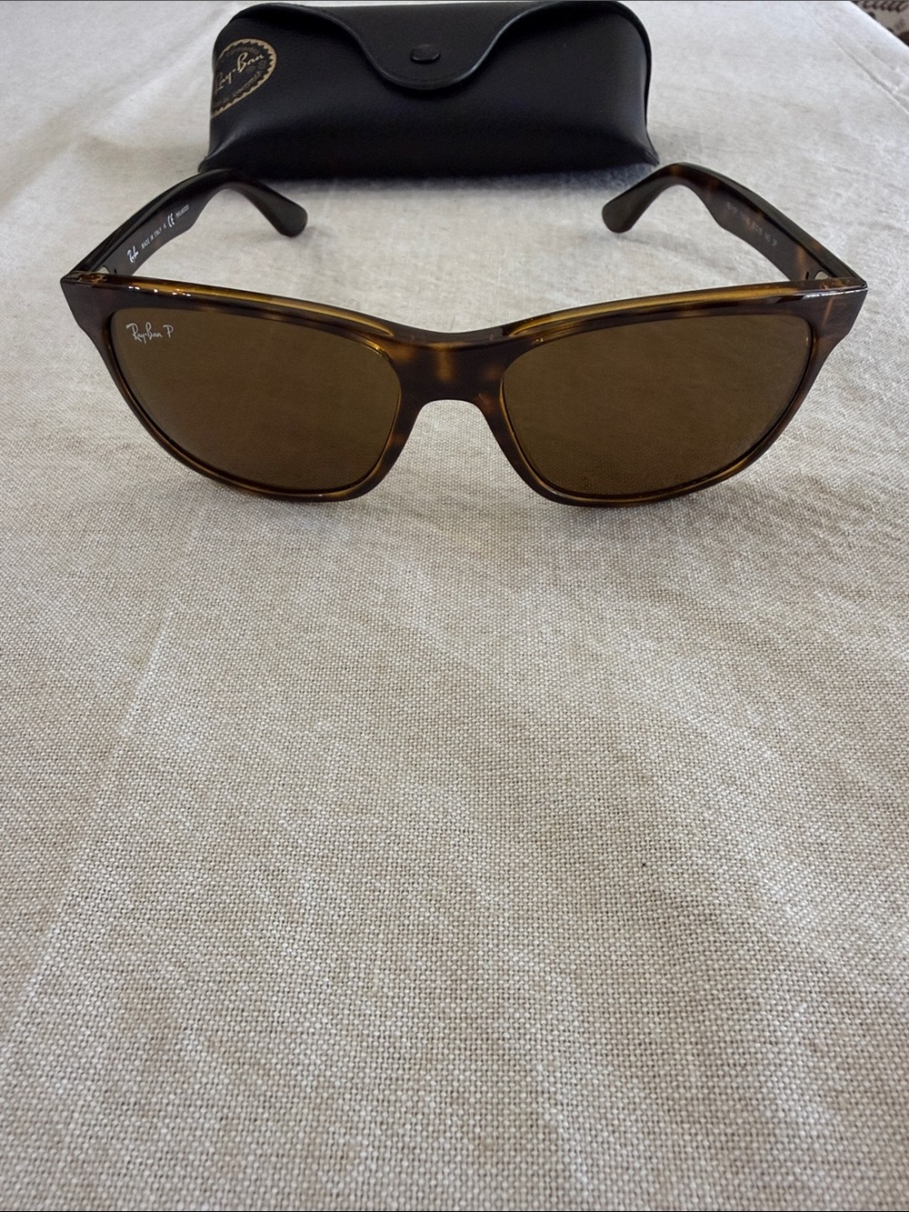 Ray-Ban RB4181 Polarized Tortoise Sunglasses Brown Lens Italy Unisex - Picture 3 of 16